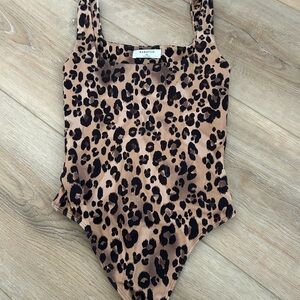 Aritzia cheetah print bodysuit